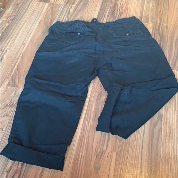 Express - linen Black Capris - Picture 2 of 4